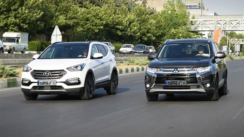 تجربه رانندگی با میتسوبیشی اوتلندر و هیوندای سانتافه